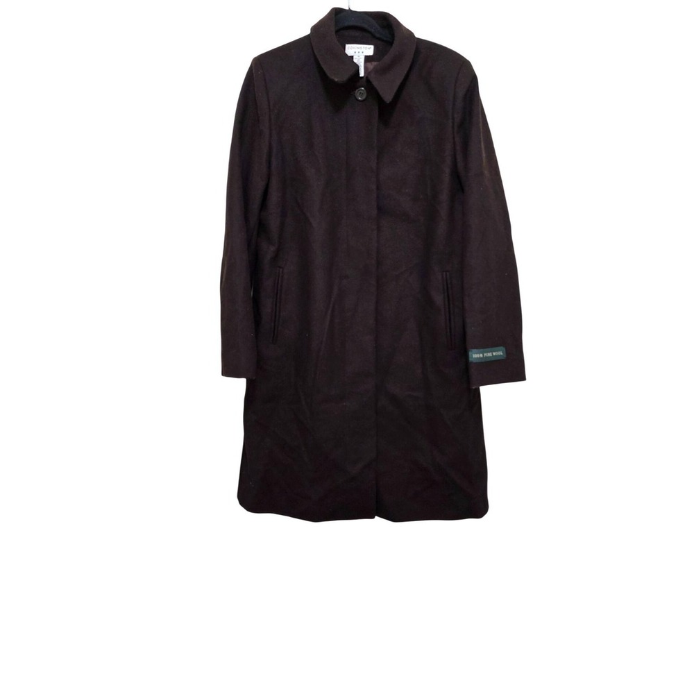 Vintage Covington Women's Chocolate Brown100% Pure Wool Overcoat Size 10